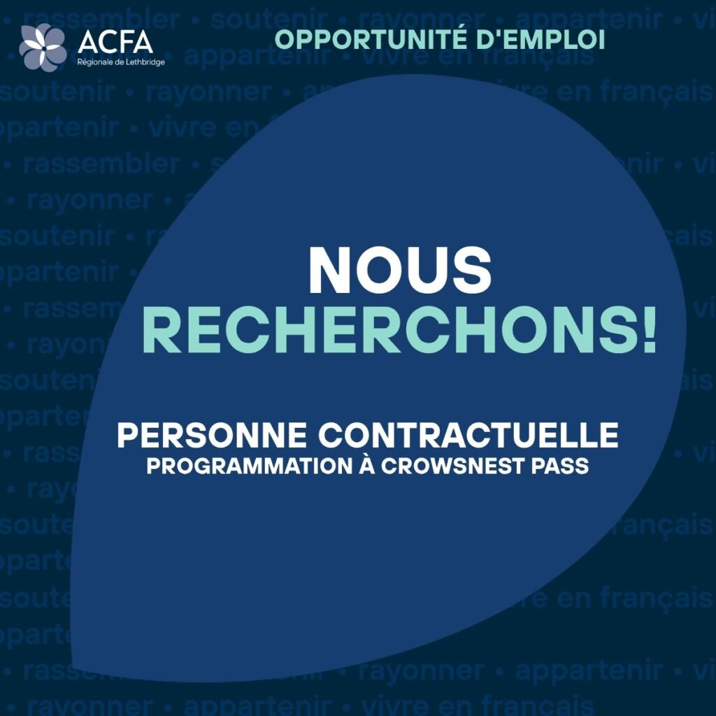 Agent(e) de programmation communautaire – Crowsnest Pass